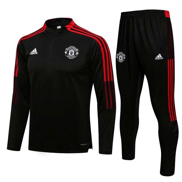 Sudadera De Training Manchester United 2022 Negro Rojo